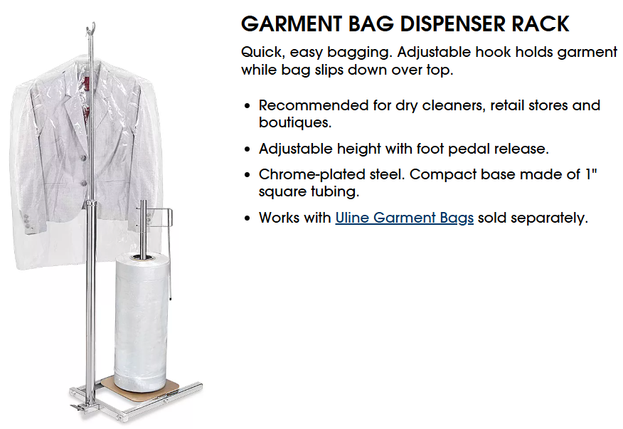 Garment Bag Dispenser Rack-92