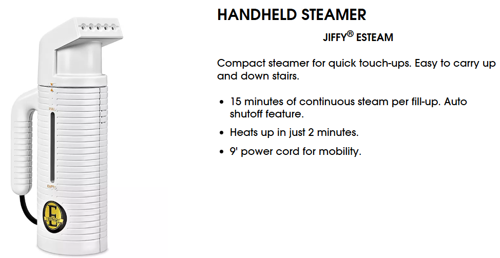 Jiffy® Esteam Handheld Steamer-8