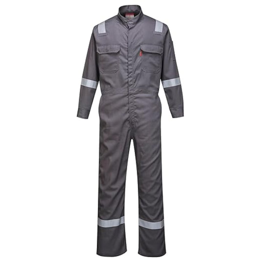 Portwest FR94 Bizflame Fire Resistant Coverall with FR Reflective Tape ASTM NFPA, Navy, Large : Clothing, Shoes & Jewelry S,M,L,XL,2XL,3XL,4XL,5XL,6XL,7XL