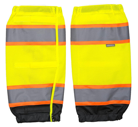 Portwest US389 Lightweight Hi Vis Reflective Two-Tone Gaiters Yellow/Black