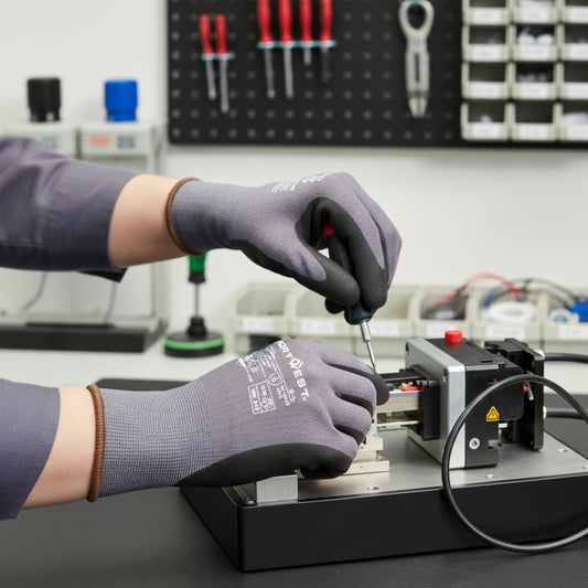 A356 -Best Quality ESD 15 Nitrile Essential Glove (Pk12) Gray/Black In S,M,L,XL,2XL