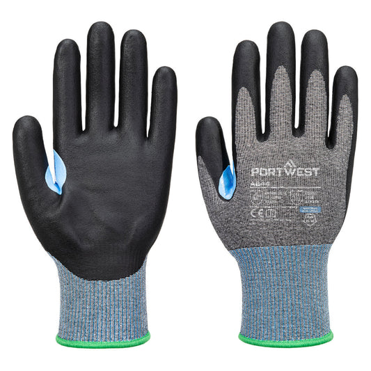A644 -Best Quality CS Cut D15 Nitrile Glove A4 Gray/Black in XS,S,M,L,XL,2XL-Portwest