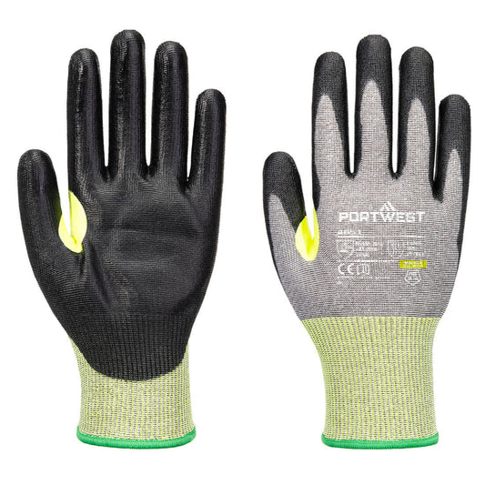 A651 - Best Qualityt Of CS Cut E15 PU Glove A5 Gray/Black In XS,S,M,L,2XL-PORTWEST BRAND