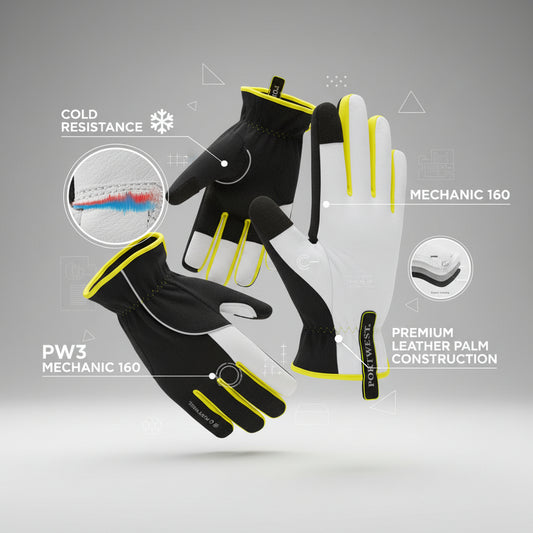 Winter Mechanic 160 Leather Palm Cold Glove Touchscreen-A776 Men & Women, Perfect for Cold Weather Activities S,M,L,XL,2XL