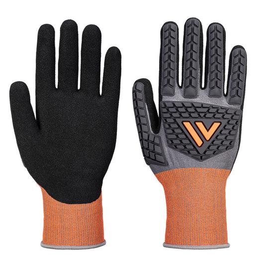 CT46 -Best Quallity CT Impact D18 Nitrile Sandy Glove A4 Touchscreen Glove & Cut ResistanceGray/Black-XS,S,M,L,XL,2XL