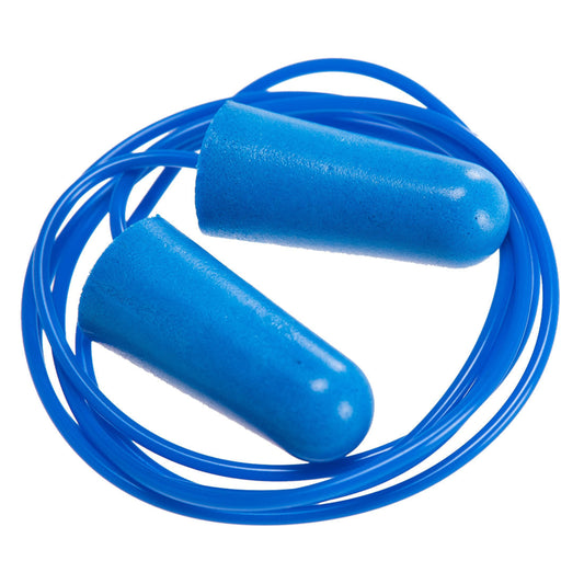 Portwest EP30 Detectable Corded PU Ear Plugs – 200 Pairs for Food Industry Safety (Blue)