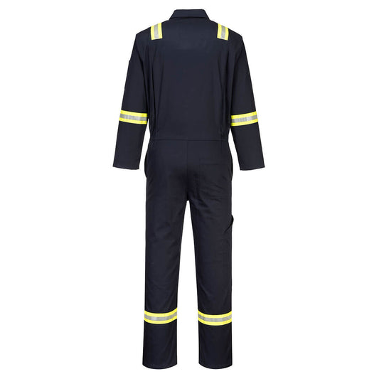 Portwest F129  Iona Xtra Enhanced Cotton Coverall Navy
