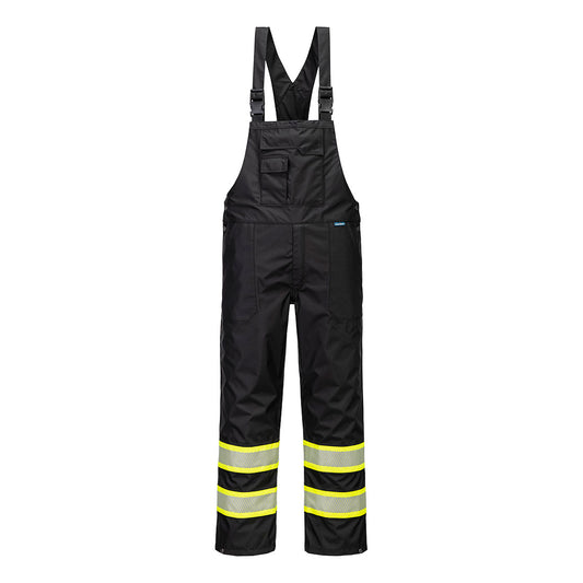 Portwest F488  Iona Plus Enhanced Rain Bib Overall Black