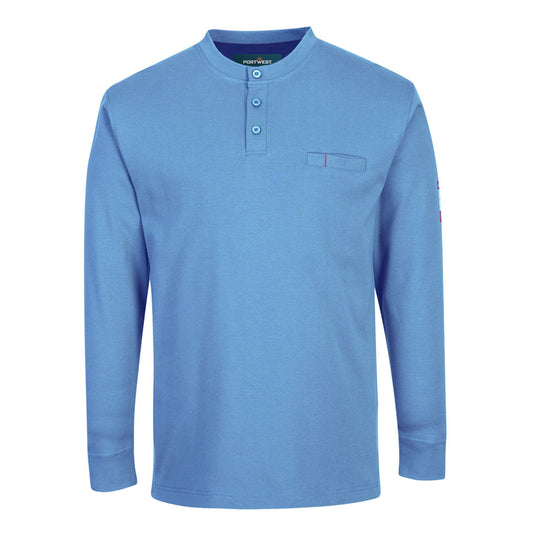 BEST Portwest FR32 Flame Resistant Antistatic Henley Sweatshirt