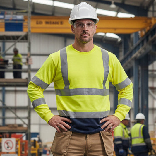 Portwest FR96 Modaflame Hi-Vis FR Long Sleeve T-Shirt – Flame Resistant Class 3 Safety Shirt (Yellow)