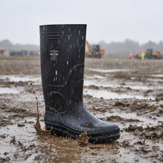 Portwest FW90 PVC Waterproof O4 Wellington Black