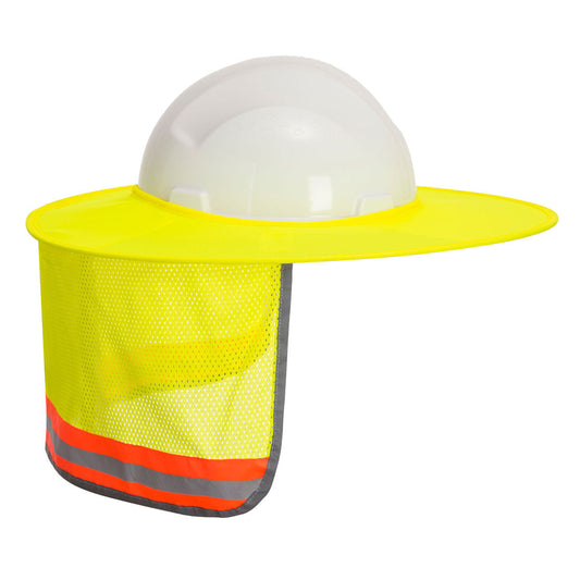 HA20 - Hi-Vis Mesh Sun Shield  keep you cool protecting you from the sun's rays ORANGE/YELLOW