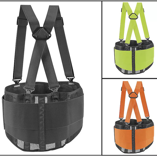 H-855 Uline Universal Waist Belt with Adjustable Suspenders & Hi-Vis Safety
