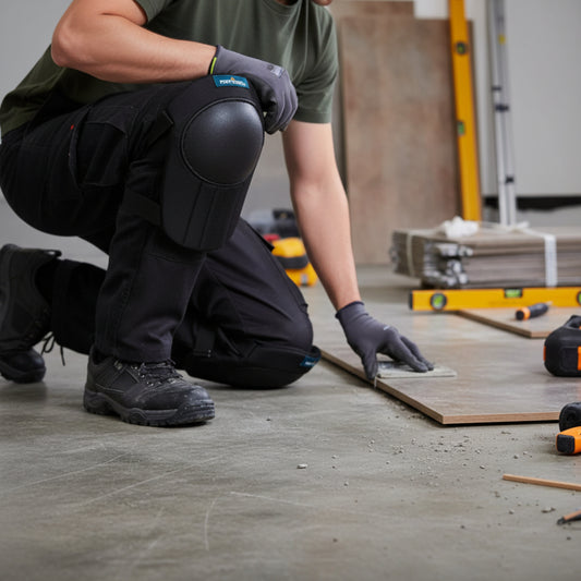 Portwest KP20 Lightweight Economic Knee Pads – Durable Protective Work Knee Pads with Soft Padding, Thick Foam Cushion