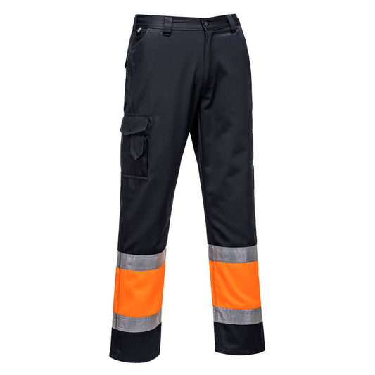 Portwest L049 Lightweight Hi-Vis Two Tone Combat Pants – Reflective Work Trousers
