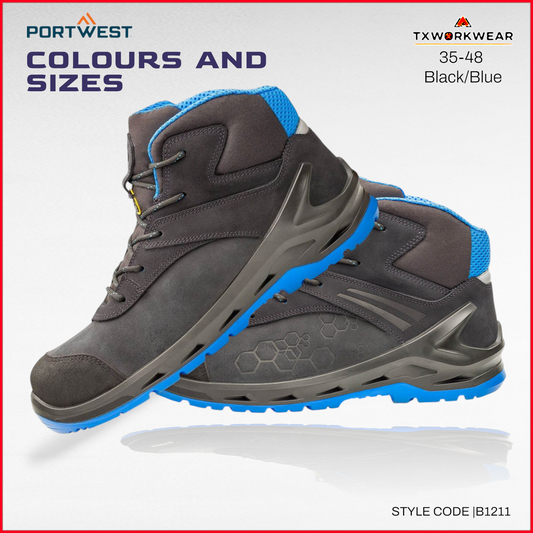 B1211 - I-Robox Top S3 CI ESD SRC Base Protection I4 Industrial Laundering Safety Shoe – ESD Anti Static Steel Toe Work Shoe