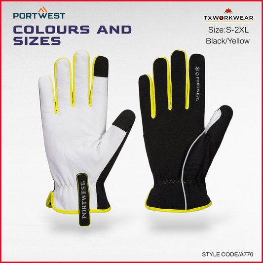 Winter Mechanic 160 Leather Palm Cold Glove Touchscreen-A776 Men & Women, Perfect for Cold Weather Activities S,M,L,XL,2XL