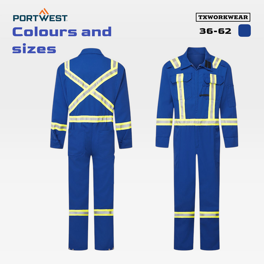 IDHS109 - Best Quality Westex DH Antistat 6.5oz Deluxe Coverall Royal Blue in 36,38,40,42,44,46,48,50,52,54,56,58,62