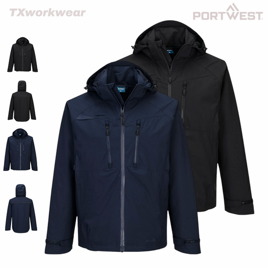 Portwest DX463  DX4  Waterproof, Windproof and Breathable Protection Rain Jacket In S,M,L,XL,2XL,3XL