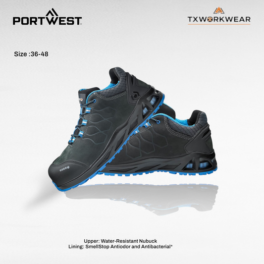 B1000 K-Road S3 Safety Shoes HRO CI SRC Certified Round Toe Laces All Seasons Orthopaedic Footwear for Men & Women - Boy