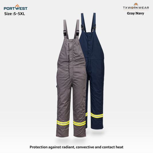 FR422 - Best Bizflame Work Insulated FR Bib Overall S,M,L,XL,2XL,3XL,4XL,5XL