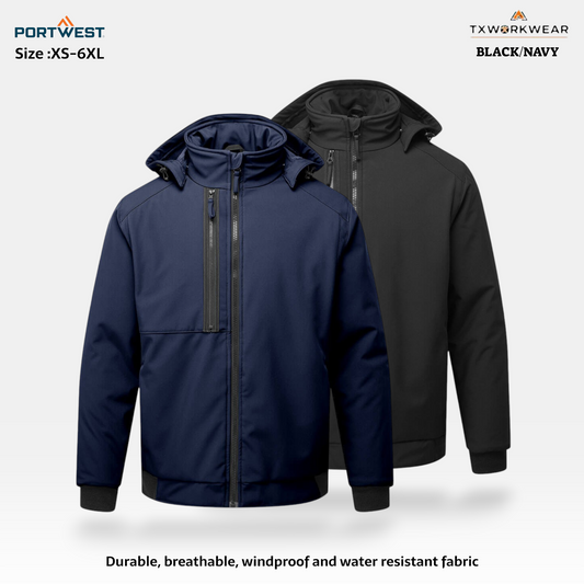 Portwest CD874  WX2 Eco Insulated Softshell (2L) Black in S,M,L,XL,2XL,3XL,4XL,5XL,6XL