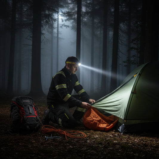 PA63 -Best Quality Dual Power Head Lamp Rechargeable & Battery Powered Yellow/Black