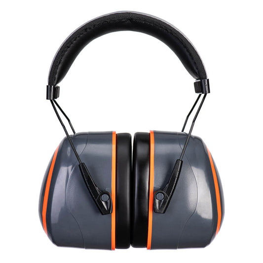 Portwest PS43 HV Extreme Ear Muffs – High Visibility Noise Reduction Hearing Protection with Padded Headband