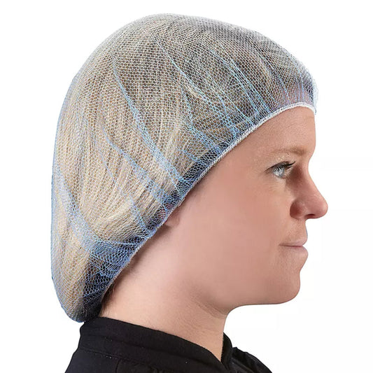 S-15371 Premium Nylon Honeycomb Hairnet – Thick Mesh, Easy Fit | Food Safety Hair Net for Kitchens & Food Service (100 Pack)