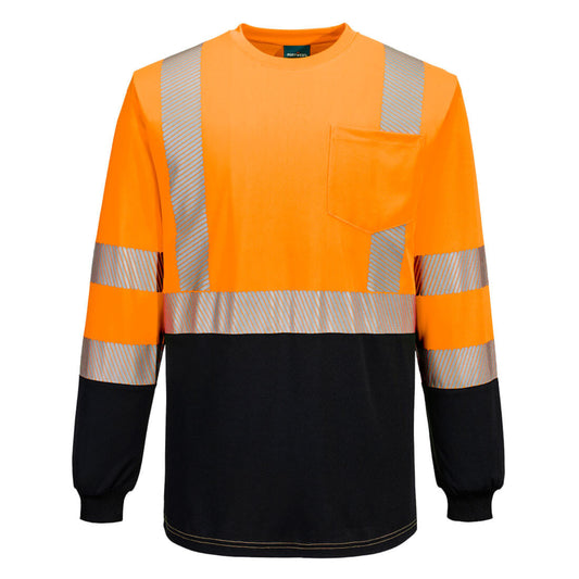 S197 - Best Hi-Vis Segmented Tape Contrast T-Shirt L/S