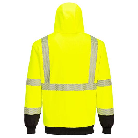 Portwest UB325 Hi Vis Thermal Two Tone Zipped Hoodie  And Segmented Reflective Tape For Warmth,Visibility in S,M,L,XL,2XL,3XL,4XL,5XL,6XL