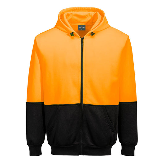 Portwest Hi-Vis Two-Tone Zip Hoodie UB327