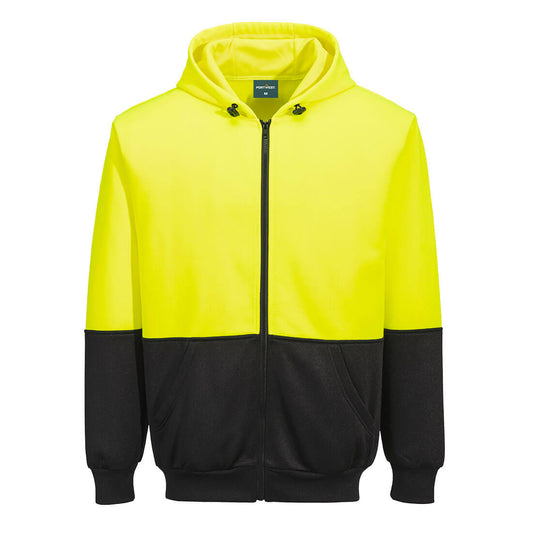 Portwest Hi-Vis Two-Tone Zip Hoodie UB327