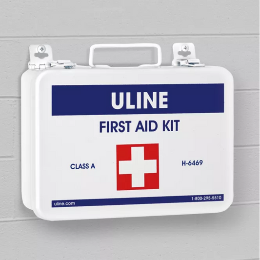 H-6469 Uline ANSI Approved First Aid Kit – Class A, 25 Person OSHA Compliant (Metal Case)