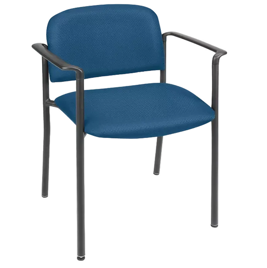 H-3734 Fabric Stackable Chair with Armrests – Padded Seat, Steel Frame & Space-Saving Design (300 lb Capacity)