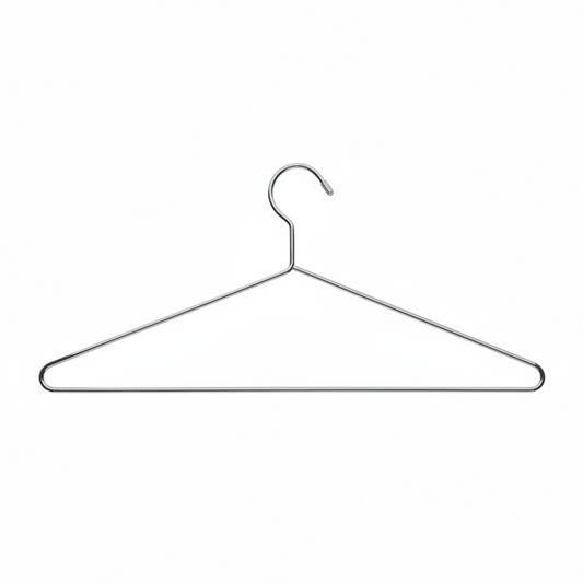 S-26481	 Premium Metal Hangers – Heavy-Duty Chrome-Plated Steel (Shirt/Coat & Notched Options)