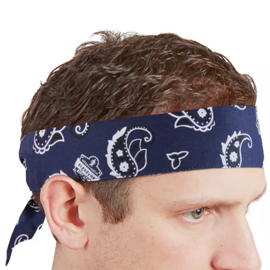 Cooling Bandanas (6 Pack) – 4 Hour Heat Relief with Cooling Crystals (Royal Blue, Lime, Stars & Stripes ,Blue, Camo Red)