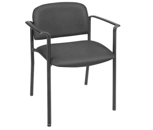 H-3734 Fabric Stackable Chair with Armrests – Padded Seat, Steel Frame & Space-Saving Design (300 lb Capacity)