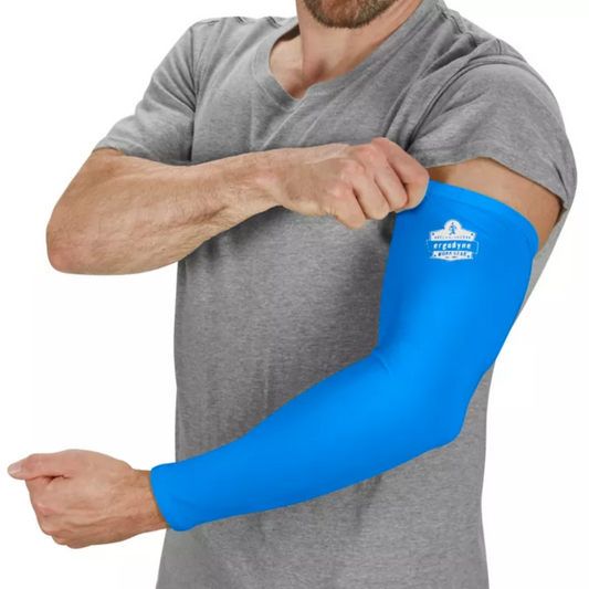 Cooling Arm Sleeves – UPF 50+ Sun Protection & 3 Hour Cooling Relief (Lime/Blue/Black, M–2XL)