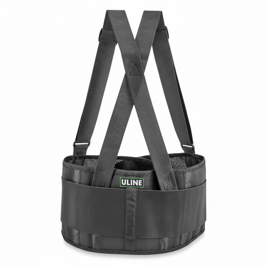 H-1168 Uline Economy Back Support Belt with Suspenders – Lightweight & Affordable (S–XL)