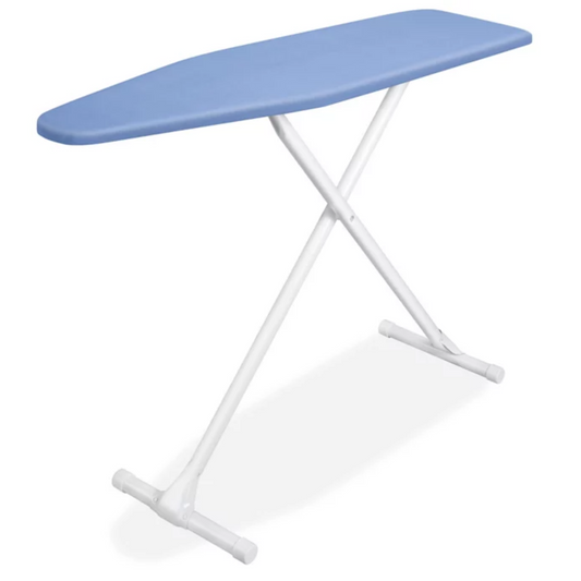 H-11355 Adjustable Ironing Board – 53” Steel Top with Foam Pad & Cotton Cover (Up to 35” Height)