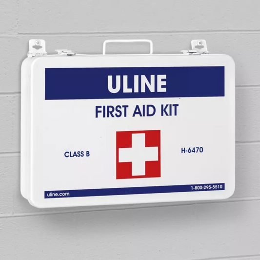 H-6470 Uline ANSI Approved First Aid Kit – Class B, 50 Person OSHA Compliant (Metal Case)